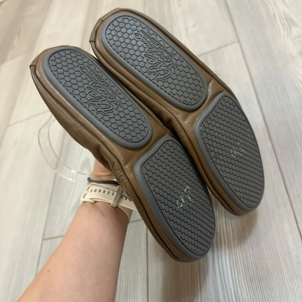 NEW The Storehouse Flats Womens 9 Foldable Leather Ballet Shoes Classic Brown